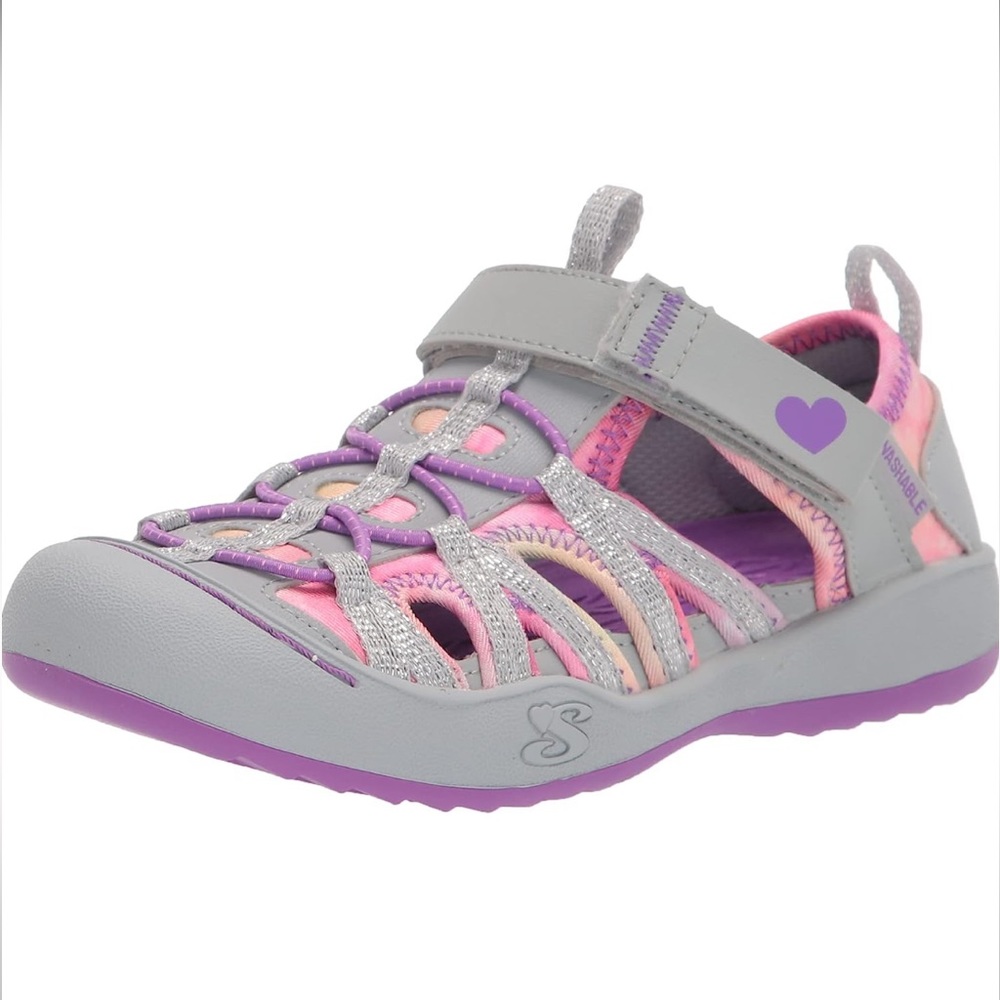 NWOT Skechers Girls’ Sandals or Water Shoes Size 13 in Grey, Purple and Pink